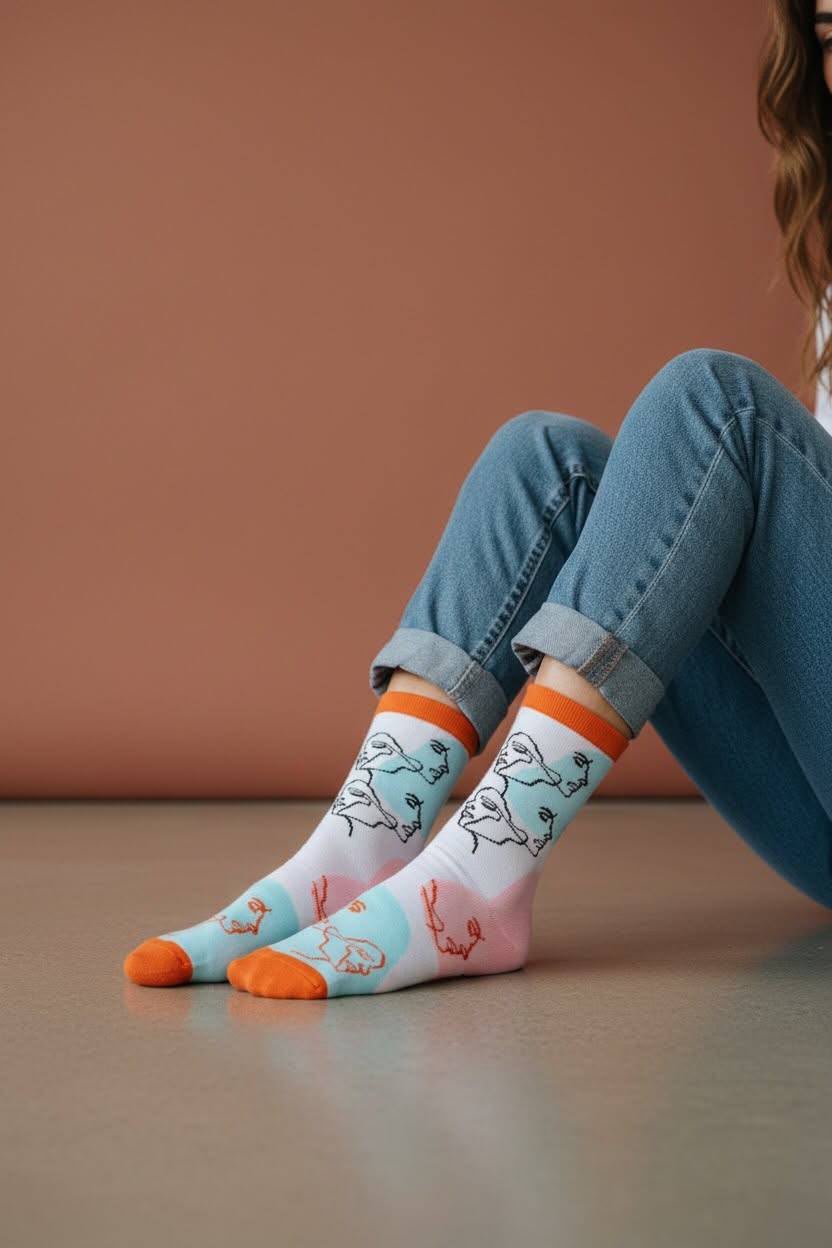 Face Line Art SOCKS