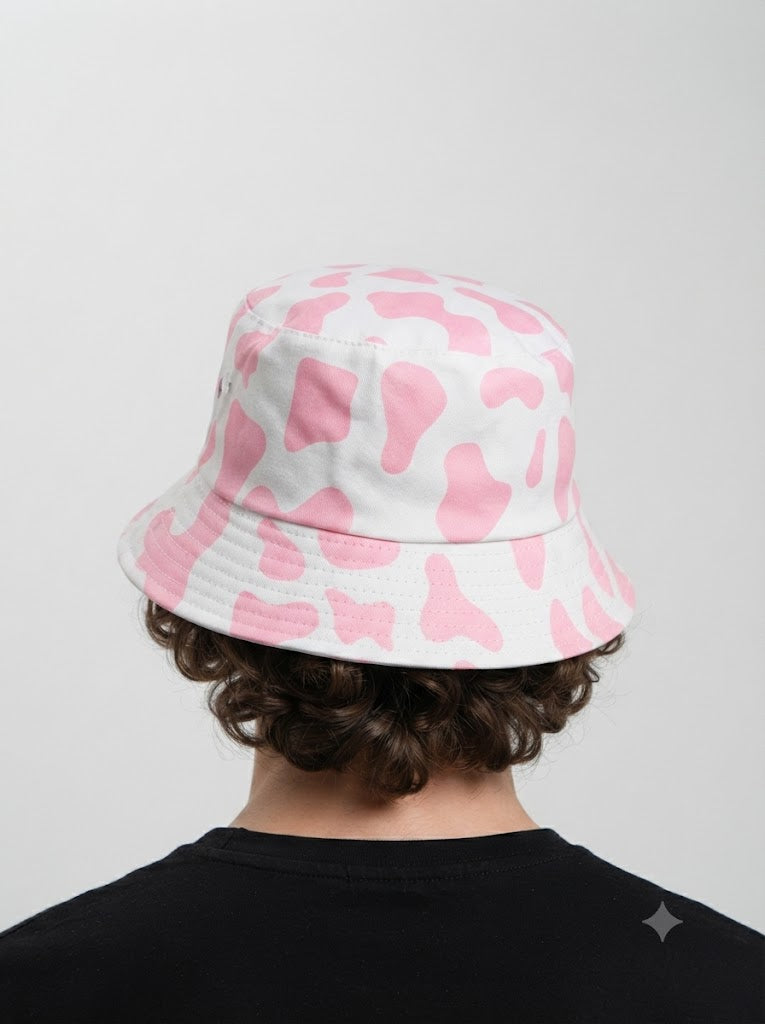 COW PRINT BUCKET HAT