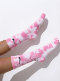 PINK & RED TIE DYE SOCKS