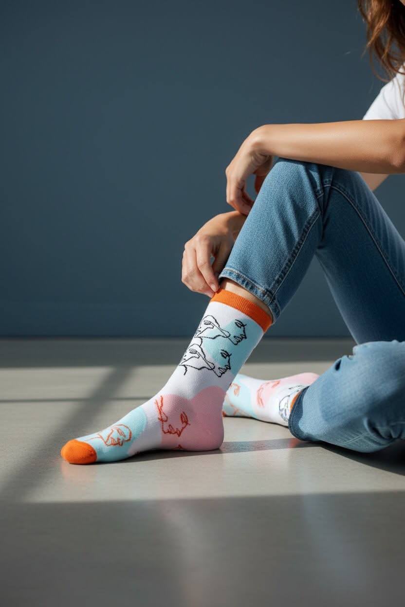 Face Line Art SOCKS